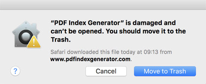 Mac - App damaged warning