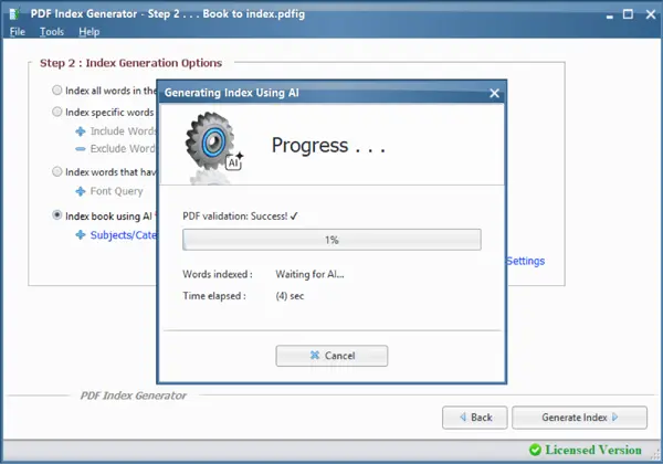 AI Processing Progress