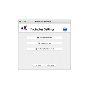 Program settings: Handling footnotes
