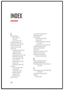 Book Index Sample