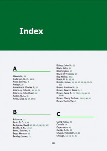 Stylish book index template  