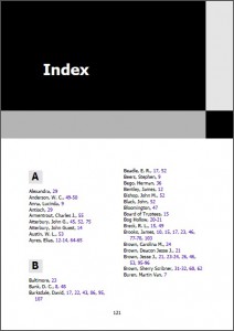 Artistic book index template 
